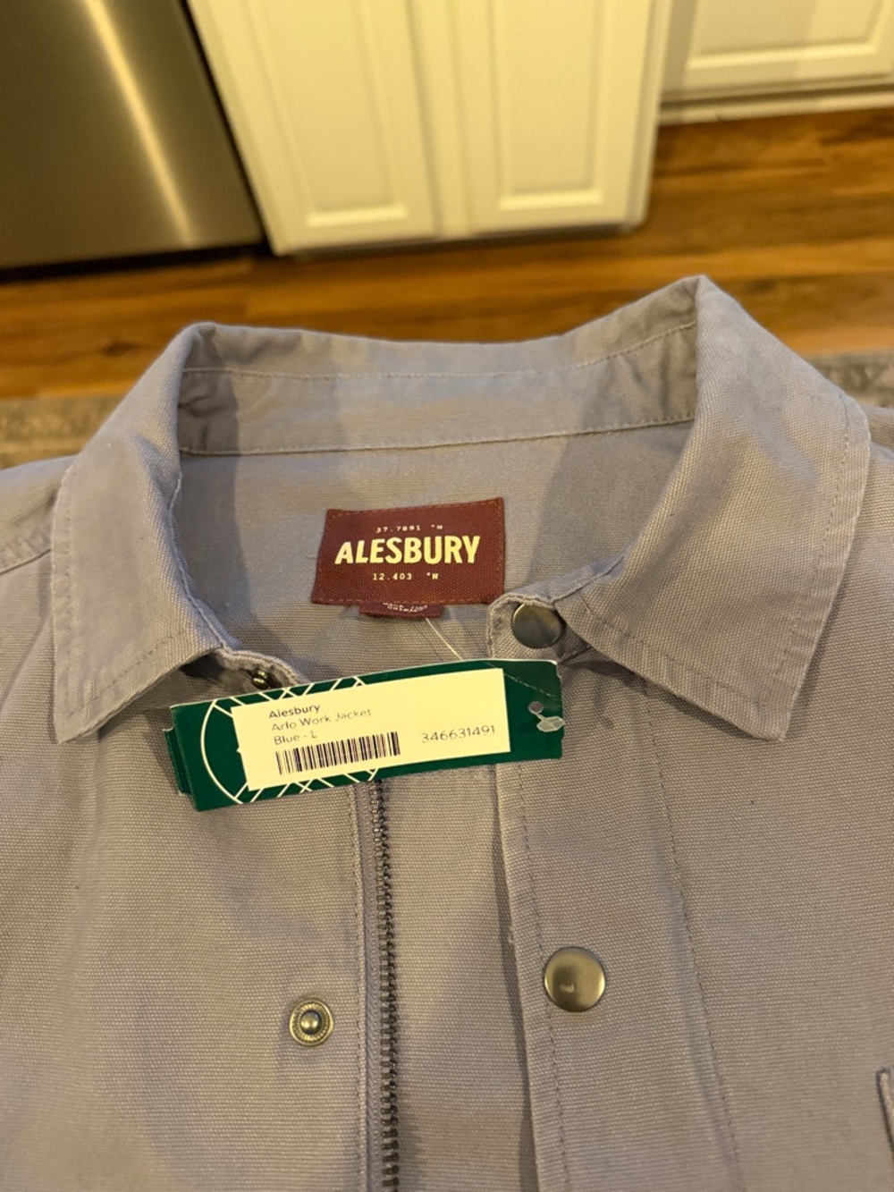 Alesbury Blue Button-Up Jacket - Picture 3 of 6